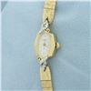 Image 1 : Vintage Ladies Hamilton Diamond Watch in Solid 14k Yellow Gold Case