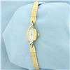 Image 2 : Vintage Ladies Hamilton Diamond Watch in Solid 14k Yellow Gold Case