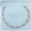 Image 1 : Diamond Infinity Link Bracelet in 10k White Gold