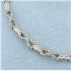 Image 2 : Diamond Infinity Link Bracelet in 10k White Gold