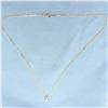 Image 2 : Diamond Solitaire Necklace in 14k Yellow Gold