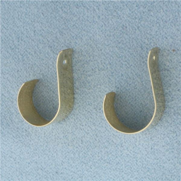 J-Hoop Stud Earring Enhancers in 14k Yellow Gold