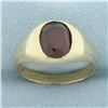 Image 1 : Mens Vintage Lab Ruby Ring in 10k Yellow Gold