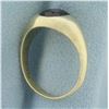 Image 3 : Mens Vintage Lab Ruby Ring in 10k Yellow Gold