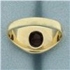 Image 4 : Mens Vintage Lab Ruby Ring in 10k Yellow Gold