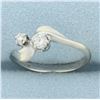 Image 2 : Diamond Moi et Toi Ring in 14k White Gold