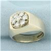 Image 2 : Mens Diamond Target Ring in 14k White Gold