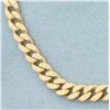 Image 2 : Italian Solid Curb Link Bracelet in 14k Yellow Gold