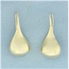 Image 1 : Large Teardrop Earrings in 14k Yellow Gold