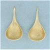 Image 2 : Large Teardrop Earrings in 14k Yellow Gold