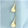 Image 3 : Large Teardrop Earrings in 14k Yellow Gold
