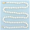 Image 1 : 27 Inch Cultured Akoya Pearl Necklace in 14k Yellow Gold