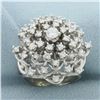 Image 1 : Diamond Starburst Ring in 14k White Gold