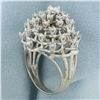 Image 3 : Diamond Starburst Ring in 14k White Gold
