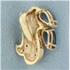 Image 2 : Rainbow Topaz Pendant or Slide in 14k Yellow Gold