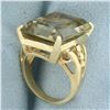 Image 3 : Citrine Solitaire Statement Ring in 14k Yellow Gold