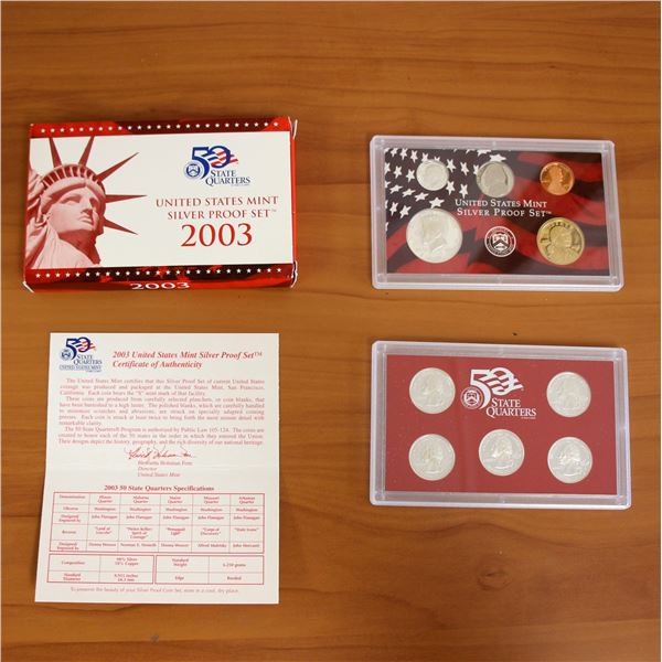 US Mint Silver Proof Coin Set OGP COA