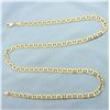 Image 1 : Italian 25 Inch Anchor Mariner Link Chain Necklace in 14k Yellow Gold