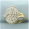 Image 2 : Diamond Statement Cocktail Ring in 14k Yellow Gold