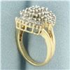 Image 3 : Diamond Statement Cocktail Ring in 14k Yellow Gold
