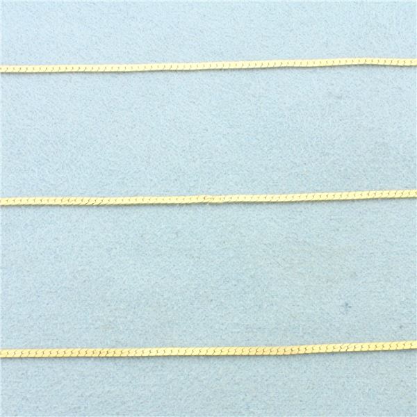 Italian 30 Inch Herringbone Link Chain Necklace in 14k Yellow Gold