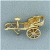 Image 1 : Mechanical Rickshaw Charm or Pendant in 14k Yellow Gold