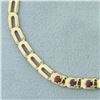 Image 2 : Ruby Bracelet in 14k Yellow Gold