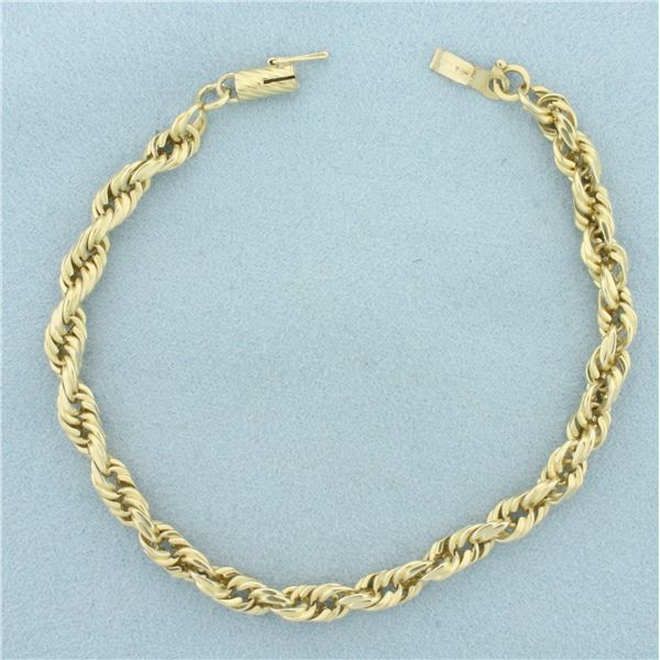 Rope Link Bracelet in 14k Yellow Gold