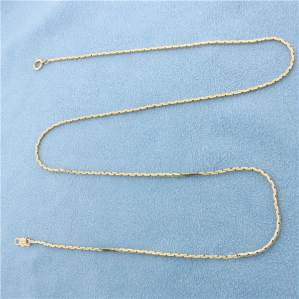 18 Inch Boston Link Chain Necklace in 10k Yellow Gold
