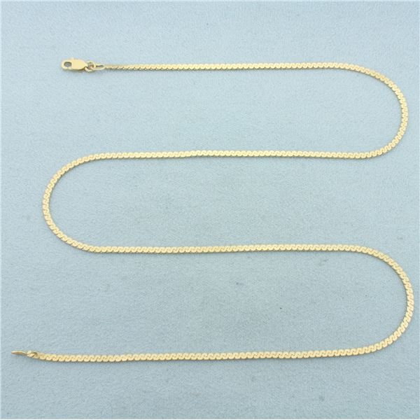19 Inch S-Link Chain Necklace in 14k Yellow Gold
