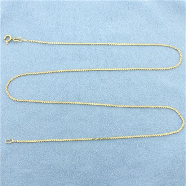 Italian 20 Inch S-Link Chain Necklace in 14k Yellow Gold