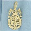 Image 1 : Ten Commandments Tablets Pendant in 14k Yellow Gold