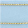 Image 2 : 18 Inch Rope Link Chain Necklace in 18k Yellow Gold