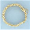 Image 3 : Woven Flower Design Bracelet in 14k Yellow Gold