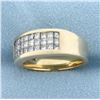 Image 2 : Invisible Set Diamond Ring in 14k Yellow Gold