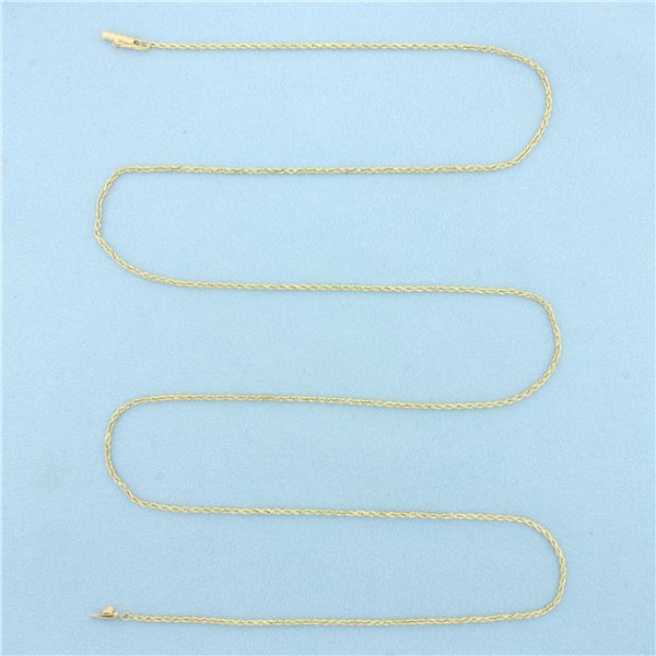 32 Inch Rope Link Chain Necklace in 14k Yellow Gold