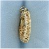 Image 3 : Engravable Happy 25 Anniversary Charm in 14k Yellow Gold