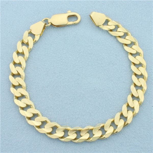 Italian Curb Link Bracelet in 14k Yellow Gold