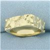 Image 2 : Squared Nugget Ring in 14k Yellow Gold