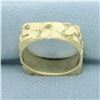 Image 4 : Squared Nugget Ring in 14k Yellow Gold