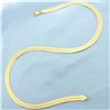Image 1 : 20 Inch Italian Wide Herringbone Chain Necklace in 14k Yellow Gold