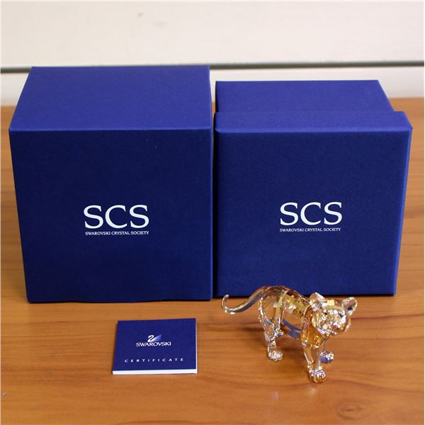 Swarovski Crystal 1051686 SCS Tiger Cub with Box and Certificate