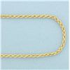 Image 2 : Mens 24 Inch Rope Link Chain Necklace in 14k Yellow Gold