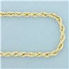 Image 2 : 16 Inch Rope Link Chain Necklace in 14k Yellow Gold