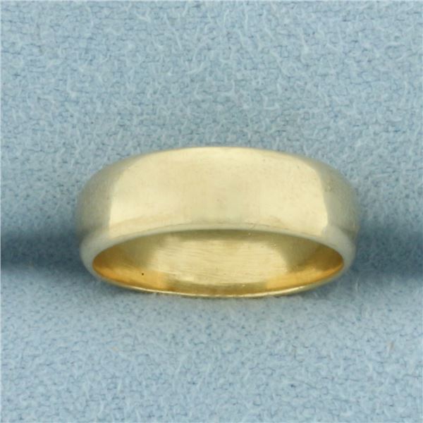 Half Dome High Polish Wedding Band Ring in 14k Yellow Gold