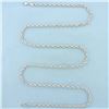 Image 1 : Mens 24 Inch Rope Link Chain Necklace in 14k White Gold