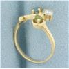 Image 3 : Gemstone Branch Design Ring in 14k Yellow Gold