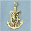 Image 1 : Mariner's Cross Pendant in 14k Yellow Gold