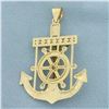 Image 2 : Mariner's Cross Pendant in 14k Yellow Gold