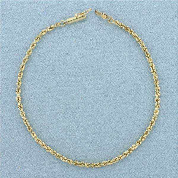 Rope Link Bracelet in 14k Yellow Gold